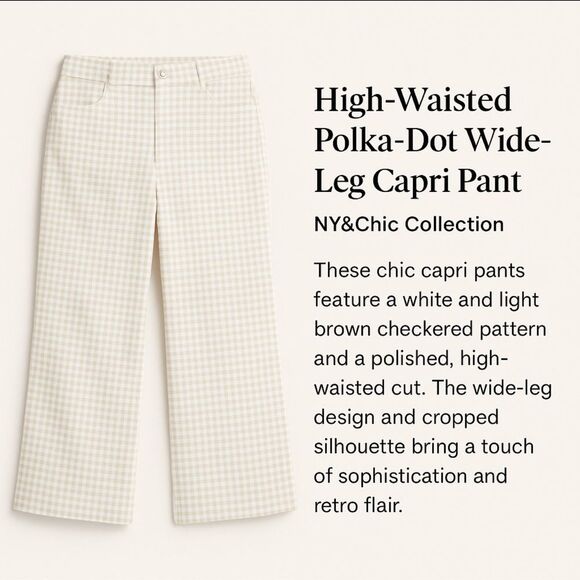 New York & Company Pants - Checkered Ankle-Length Capri Pant – NY&Chic Collection